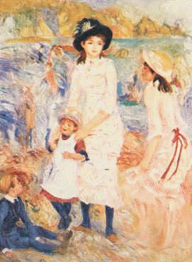 Pierre Renoir Children on the Seashore, Guernsey France oil painting art